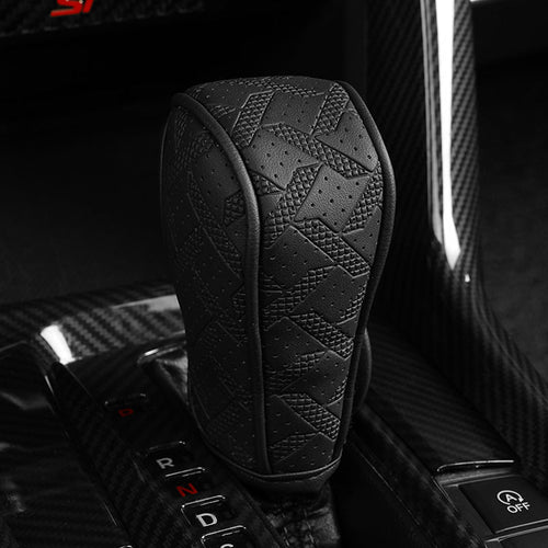 🚗 2026 Campaign – Over 59,100 Units Sold! 💨 Breathable Universal Gear Shift Knob Cover for Cars - Black / Automatic Transmission