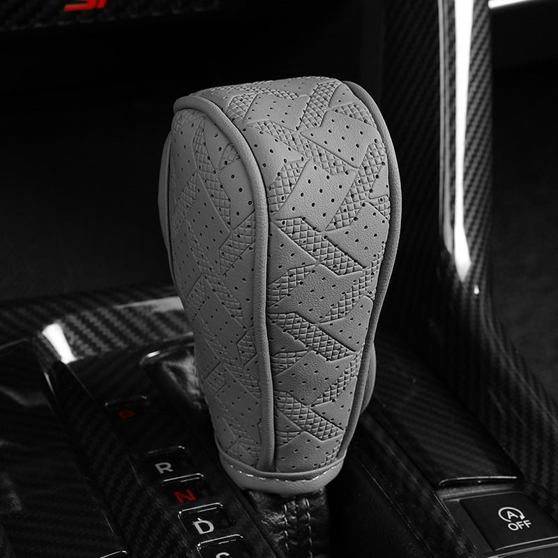 🚗 2026 Campaign – Over 59,100 Units Sold! 💨 Breathable Universal Gear Shift Knob Cover for Cars - Gray / Automatic Transmission