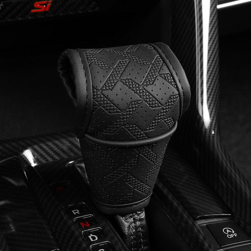 🚗 2026 Campaign – Over 59,100 Units Sold! 💨 Breathable Universal Gear Shift Knob Cover for Cars - Black / Universal Fit