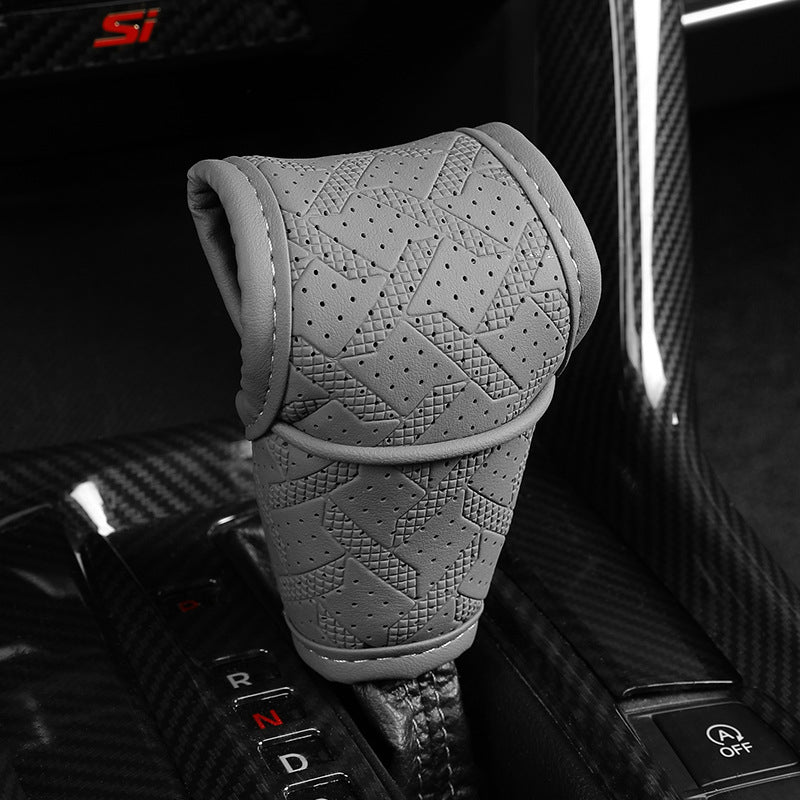 🚗 2026 Campaign – Over 59,100 Units Sold! 💨 Breathable Universal Gear Shift Knob Cover for Cars - Gray / Universal Fit